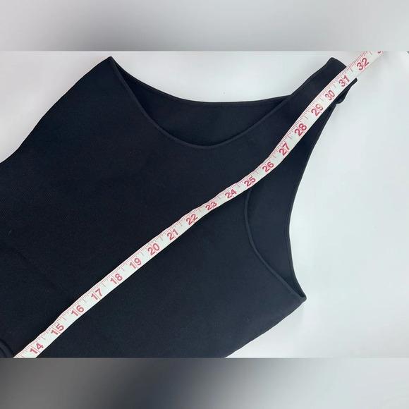 NWT KHAITE Vita Bodysuit Ribbed Cutout Size M Black Thong Back - Picture 14 of 14